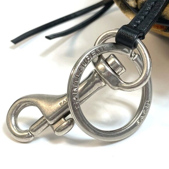 SAINT LAURENT PARIS 441911 Leopard Mini Backpack Key Holder Bag Charm - Picture 2 of 12